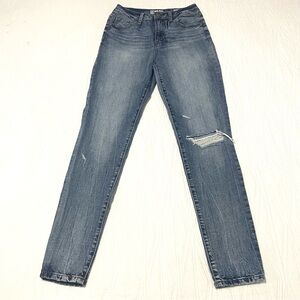 Rewash Super High Rise Vintage Reunion Distressed Skinny Jeans